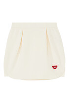 Kids Pleated Eagle Patch Skirt